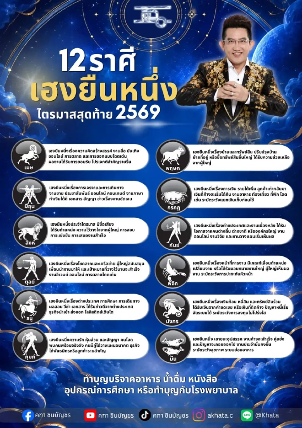 อาจารย์คฑา เคาะ ราศีเฮงยืนหนึ่ง การเงิน โชคลาภ ปังไตรมาสสุดท้าย 