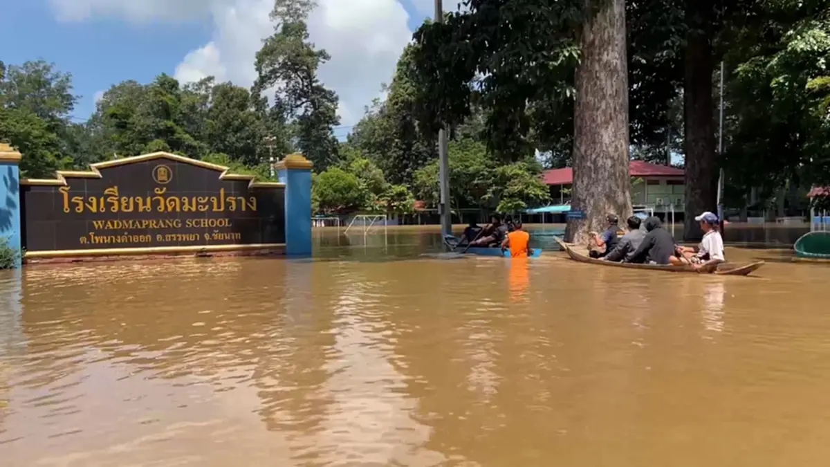 ชัยนาทอ่วม! น้ำท้ายเขื่อนเจ้าพระยาท่วม 6 ตำบล 4,534 ครัวเรือน