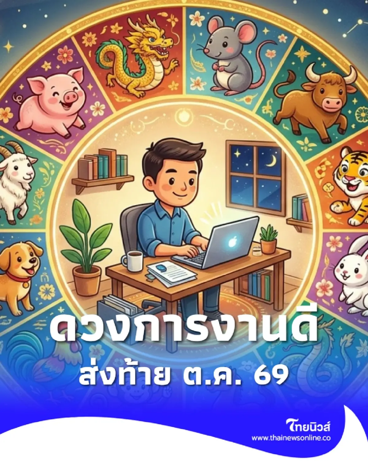เคาะ 4 นักษัตร ส่งท้าย ต.ค. 69 ดวงการงาน อยู่ในช่วงจังหวะขาขึ้น