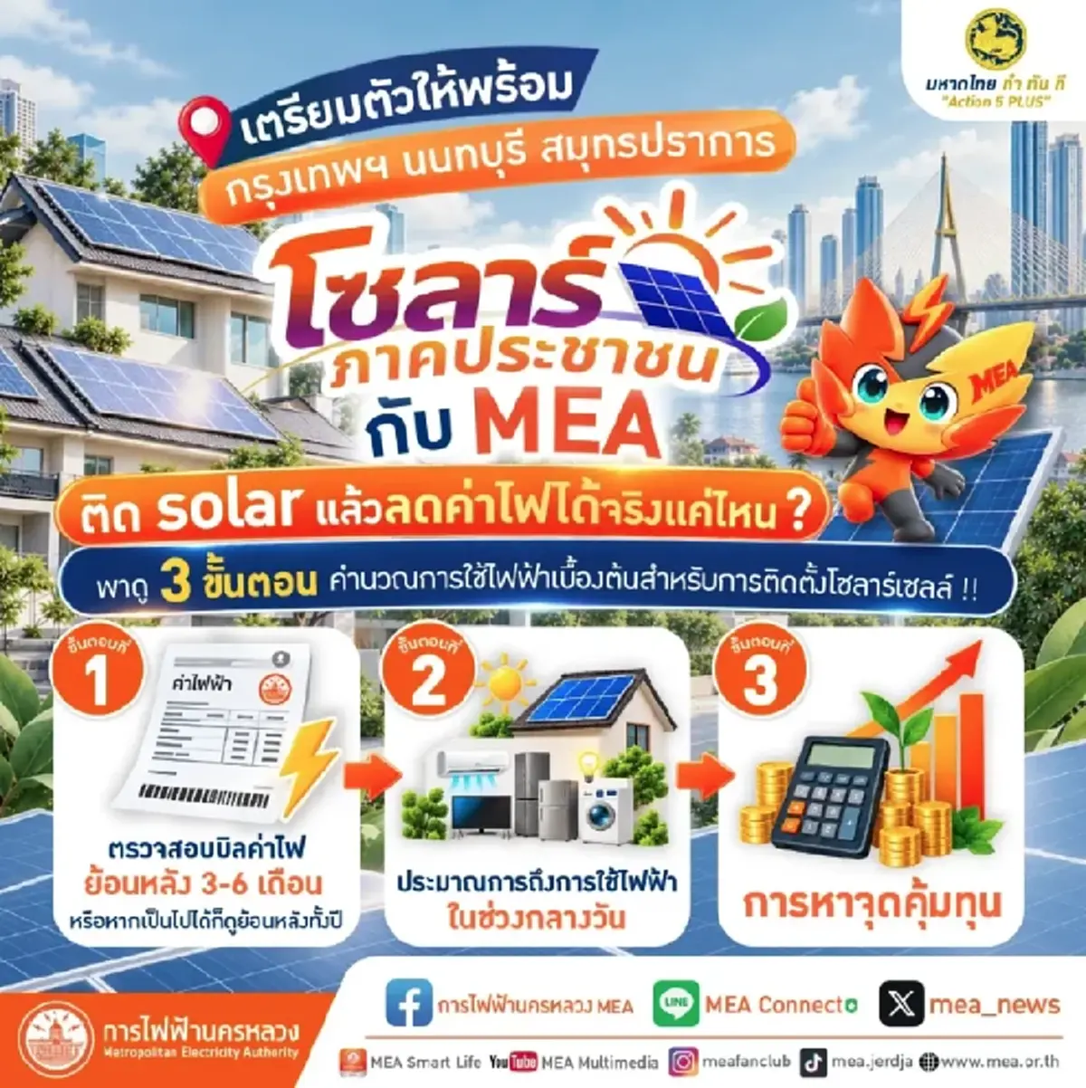 ลงทะเบียน รัฐช่วยค่าติด โซลาร์เซลล์ 50,000 บาท ภาคประชาชน 1 ล้านครัวเรือน