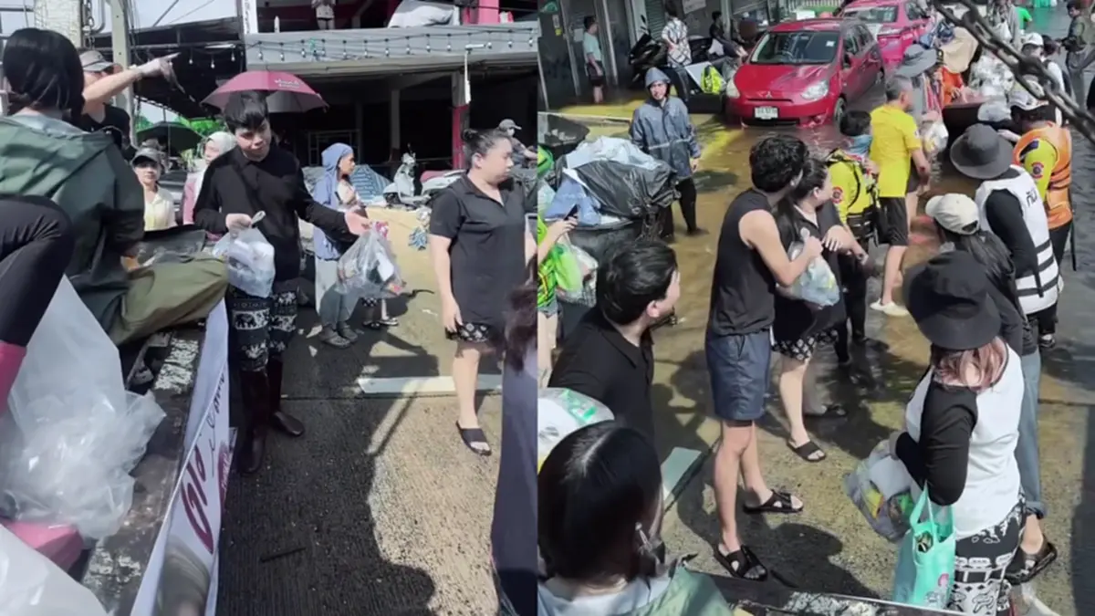 "ดิว อริสรา" ลงพื้นที่น้ำท่วม แจกถุงยังชีพ ช่วยเหลือผู้ประสบภัย