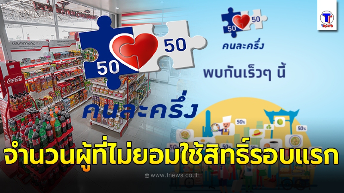 เผยจำนวน ผู้ที่ไม่ยอมใช้สิทธิ์ คนละครึ่ง รอบแรก พร้อมคุณสมบัติคนที่สามารถลงได้ในรอบ 2