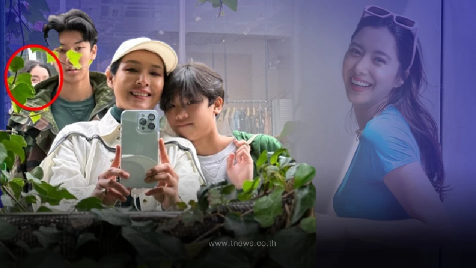 "หน่อย บุษกร" กำลังเซลฟี่ที่ญี่ปุ่น "ไอซ์-สามี" อุ้มท้องเดินผ่านกล้อง