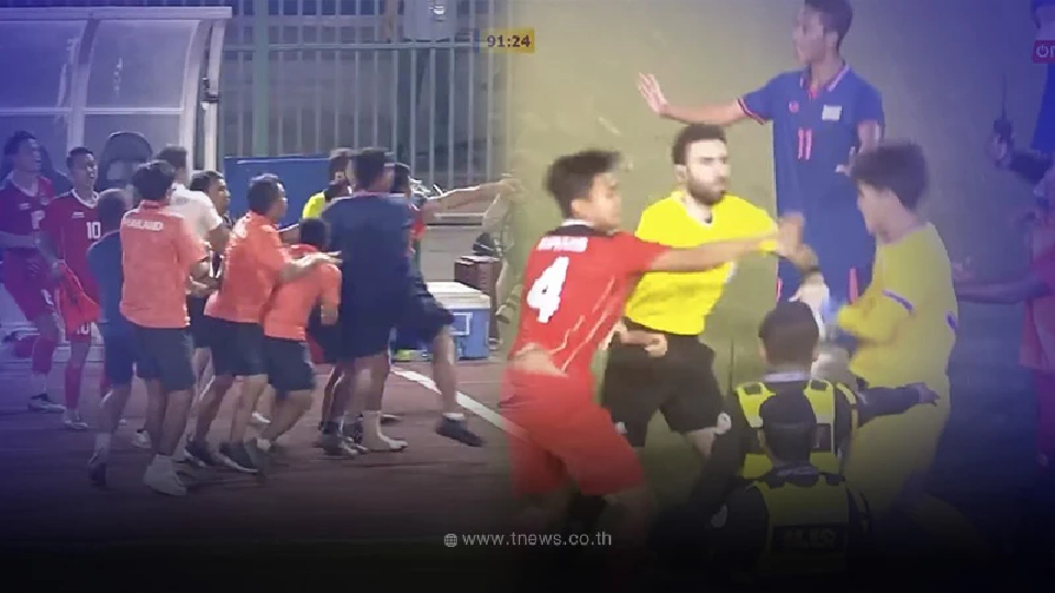 ส่องช็อตเดือด ไทย - อินโดนีเซีย นัดชิงชนะเลิศ ฟุตบอลซีเกมส์ 2023