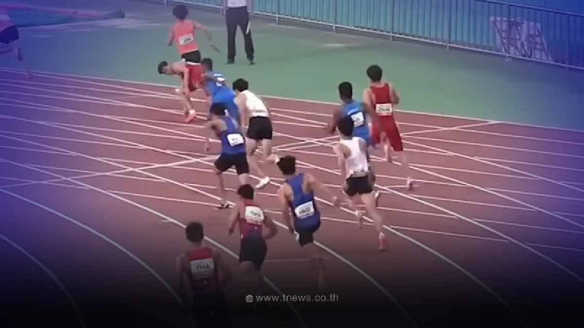 เปิดคลิป วิ่ง4×100ชายไทย โดนปรับแพ้ฟาวล์วืดเหรียญเอเชีย ทีมไทยยื่นประท้วง