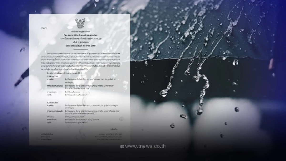 กรมอุตุฯ เตือนฉบับ 6 พื้นที่ 45 จว. รับมือฝนตกหนักถึงหนักมาก กทม.โดนด้วย