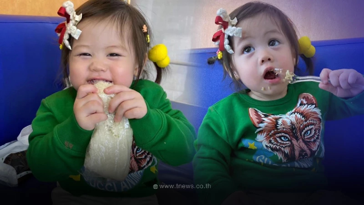 ทายาทหมื่นล้าน น้องแอบิเกล ติดดินมากนั่งกินข้าวเหนียวอย่างเอร็ดอร่อย