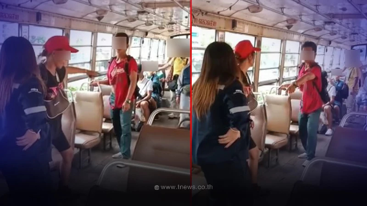 ผัวเมียไล่แทงกันบนรถเมล์ ผู้โดยสารผวาหนัก สุดท้ายคนขับเป็นฮีโร่