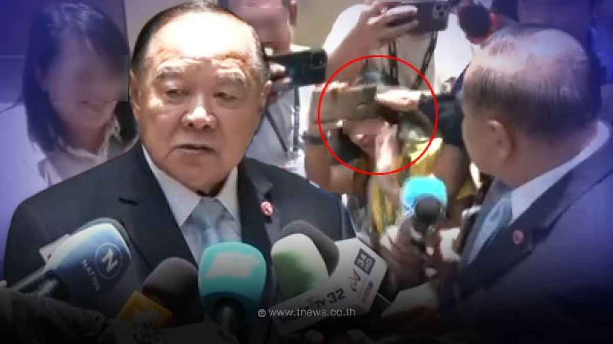 เปิดช็อต "บิ๊กป้อม"  มือลั่นเต็มหัวนักข่าวถามปมโหวตนายกฯ