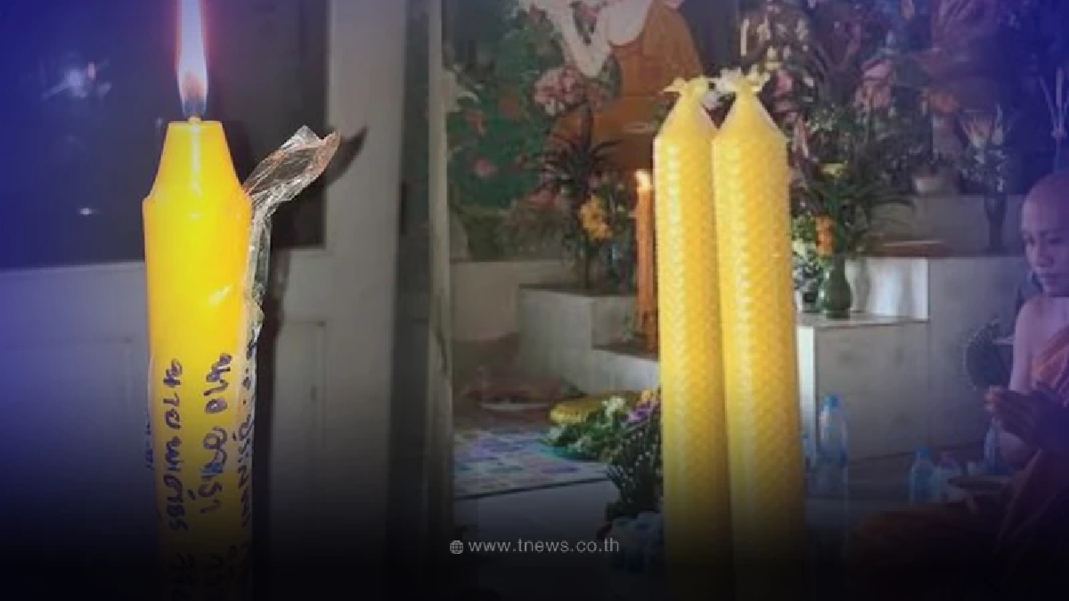 บุญทันตาเห็น เทียนพรรษาที่เคยถวาย กลับมาช่วยในวันที่โดนน้ำท่วม