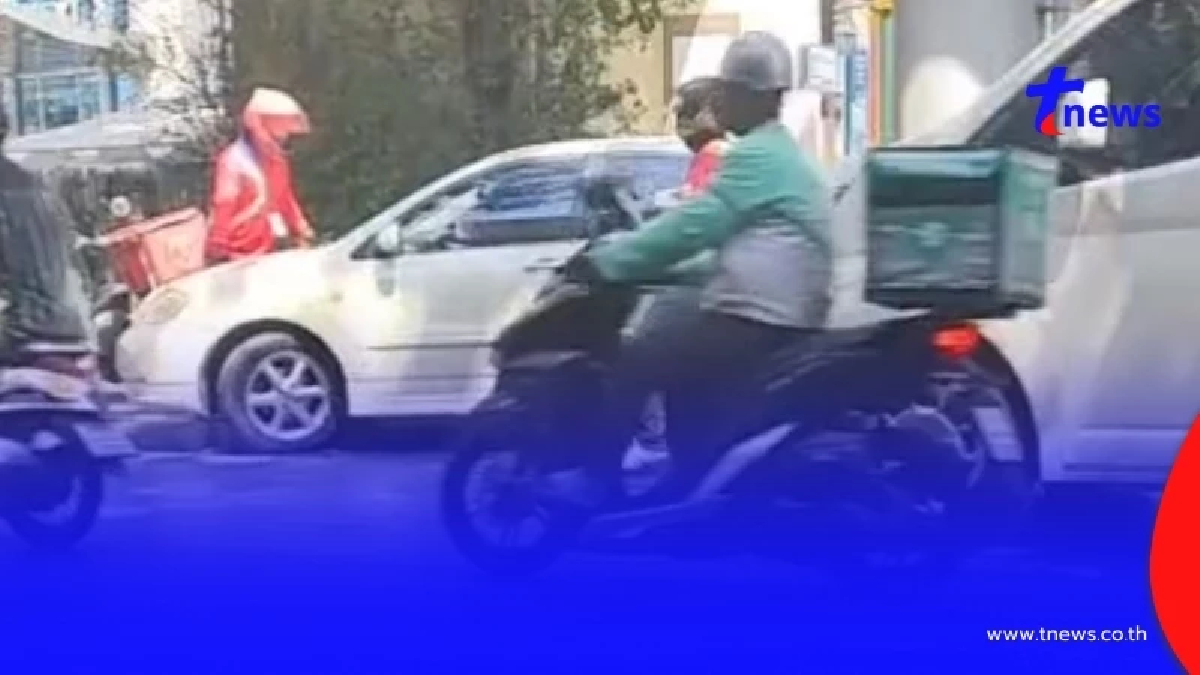 ชายอินเดียคลั่ง ซิ่งไล่ชนไรเดอร์ดับคาเสาไฟฟ้าสุขุมวิท 10 พยายามหนี