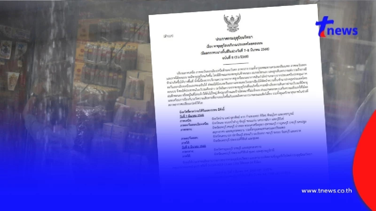 เตือนด่วน ฉ.8 พายุฤดูร้อนถล่ม 41 จ. ฝนฟ้าคะนอง กทม.โดนด้วย