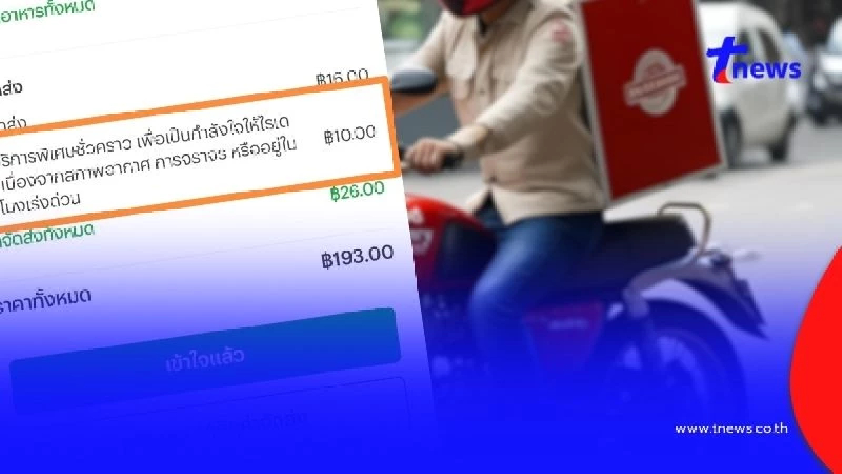 ลูกค้า สั่งเดลิเวอรี่โดนเก็บค่าบริการพิเศษชั่วคราวเพิ่ม ข้องใจบังคับจ่าย