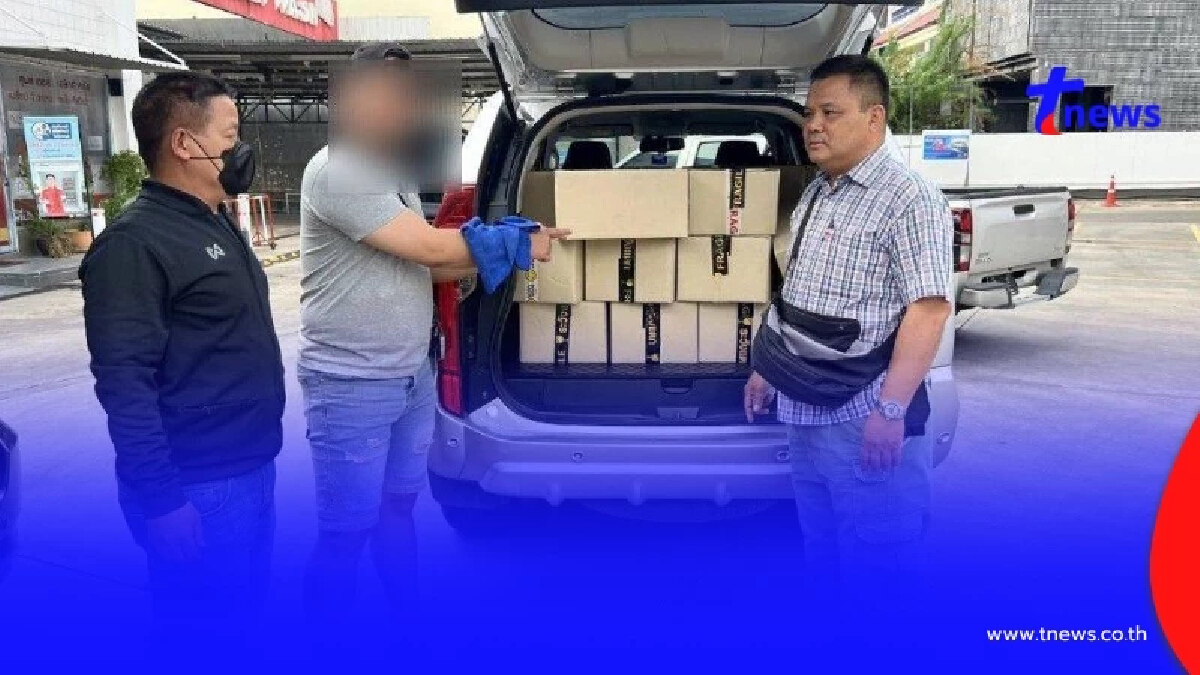 จับหนุ่มเชียงใหม่ ขนบุหรี่ไฟฟ้ากลางกรุงฯ ยึด20ลังเต็มหลังรถ