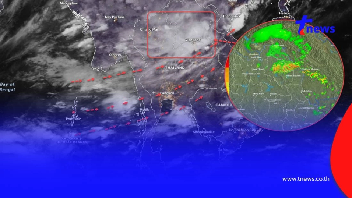 เตือนมรสุม 42 จังหวัด ฝนตกหนักวันนี้ ระวังอันตรายน้ำท่วมฉับพลัน