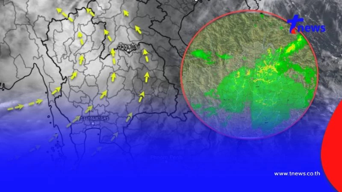 เตือน ฉ.14 อิทธิพล "พายุวิภา" เช็กรายชื่อจังหวัดฝนหนัก 23-24 ก.ค.