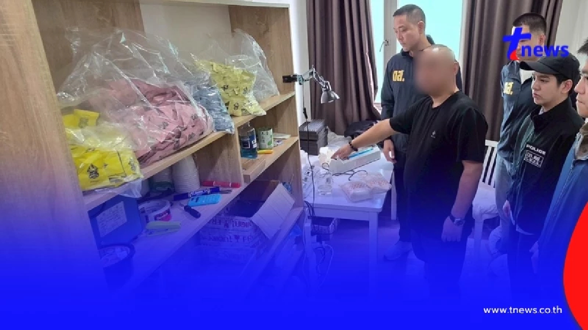 บุกจับชายจีนเปิดคอนโดหรู ผลิตพอตเคผสมสารเสพติด ยึดของกลาง3ล้าน