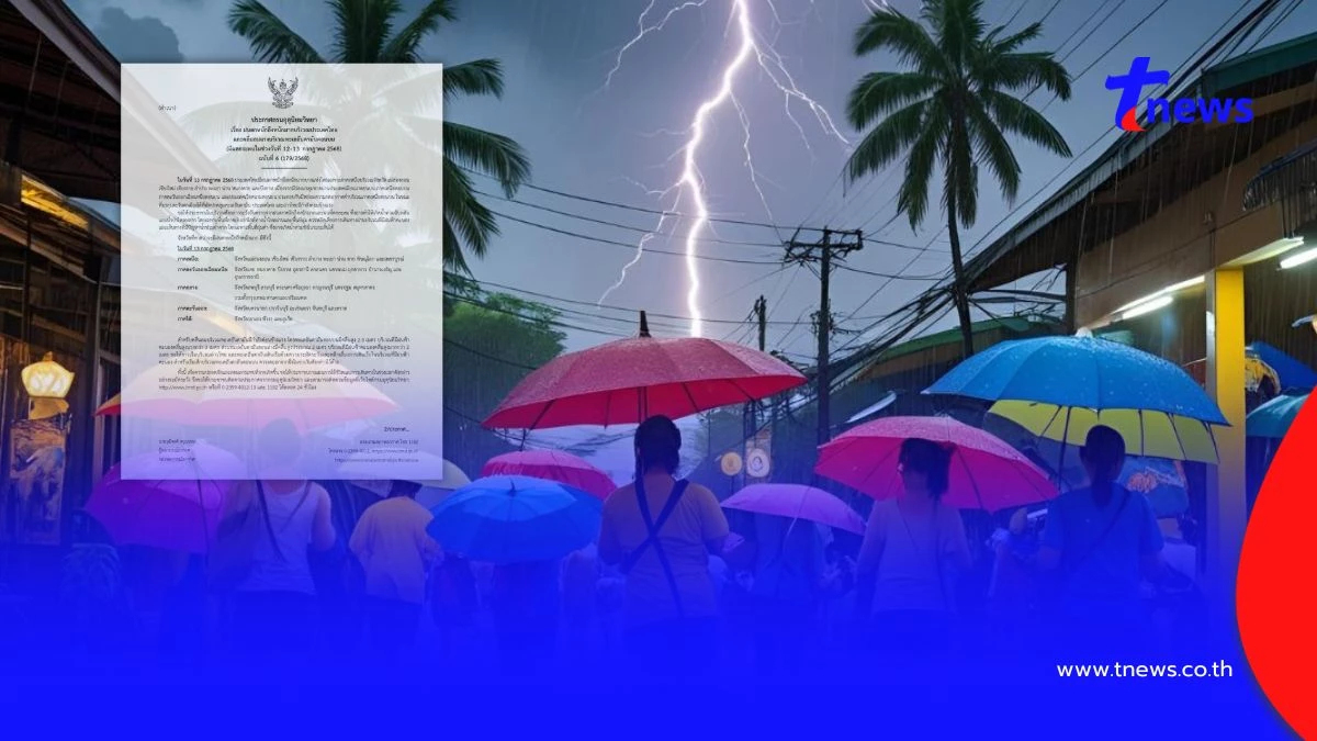 ประกาศด่วน ฉ.6 เตือนมรสุมวันนี้ 36 จังหวัด ฝนตกหนักถึงหนักมาก