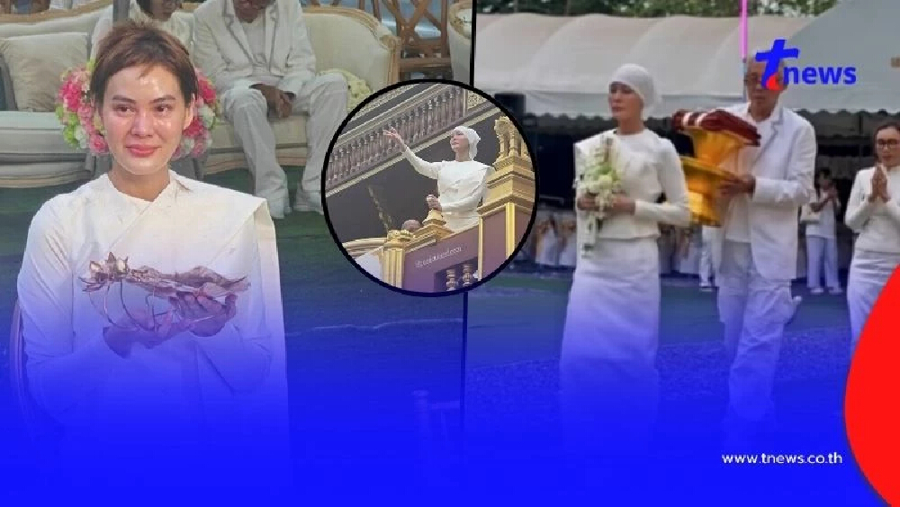 เปิดภาพ "เจนี่ เทียนโพธิ์สุวรรณ" ปลงผม นุ่งขาวห่มขาว บวชสามเณรี