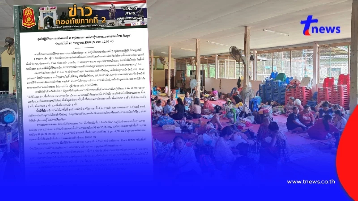 กองทัพภาค 2 เตือนด่วน 3 อ.เสี่ยง กัมพูชาจ่อปืนใหญ่ มุ่งเป้าพลเรือน