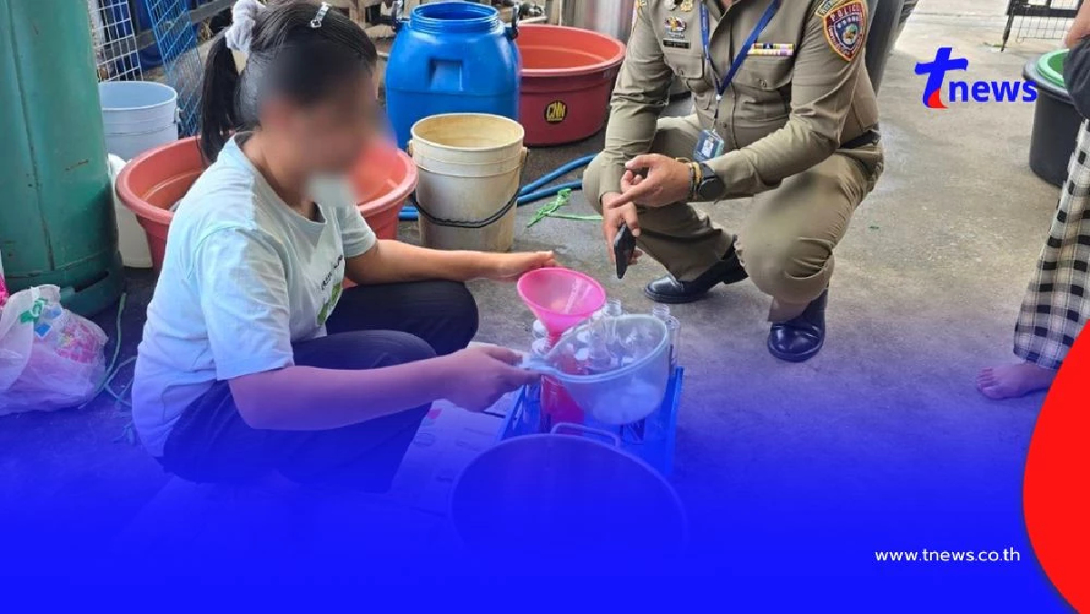 ทลายแหล่งผลิต ไซรัปผสมกระท่อม ไม่สนอนามัย กรอกมือทุกขวด