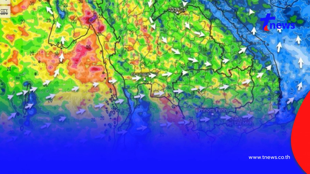 ปลายเดือนอ่วม 22 ส.ค.-1 ก.ย. เจอมรสุม ฝนเพิ่ม เช็กพื้นที่ฝนตกหนัก