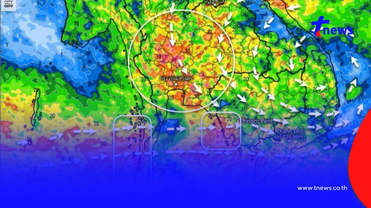 อิทธิพลมรสุม 21 ส.ค. -2 ก.ย. ฝนเพิ่มขึ้น ฝนหนัก ระวังน้ำท่วมฉับพลัน
