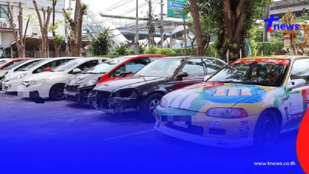 จับ9ผู้ต้องหาแก๊งรถซิ่งบนถนนวิภาวดี ยึด"รถยนต์" 9 คัน