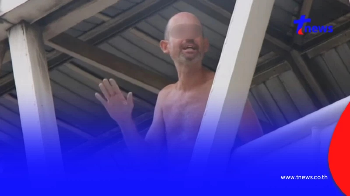 แม่ค้าเห็นคาตา นาที ฝรั่งเดินบนสะพานลอย ก่อนตกลงมาอาการหนัก