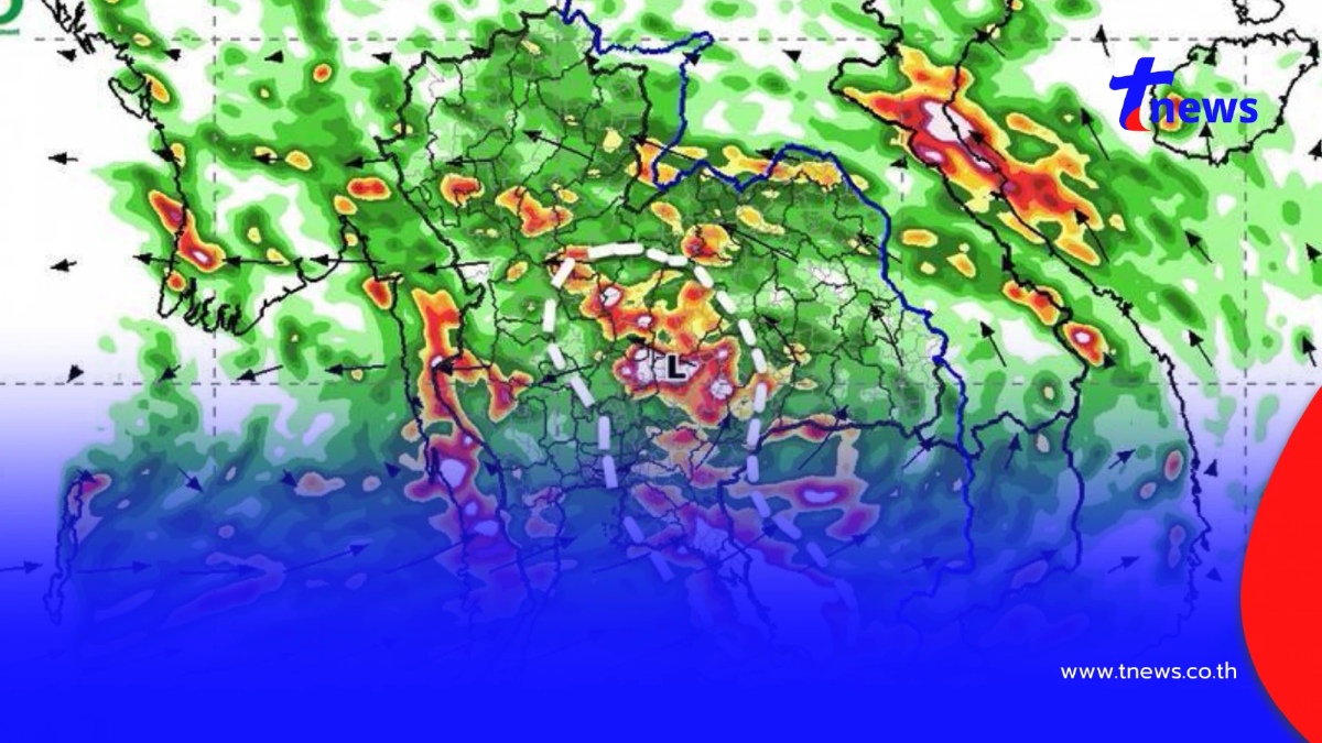เปิดภาพเส้นทางมรสุมเข้าไทย 14-23 ก.ย. เช็กภาคไหนเตรียมเจอฝนหนัก