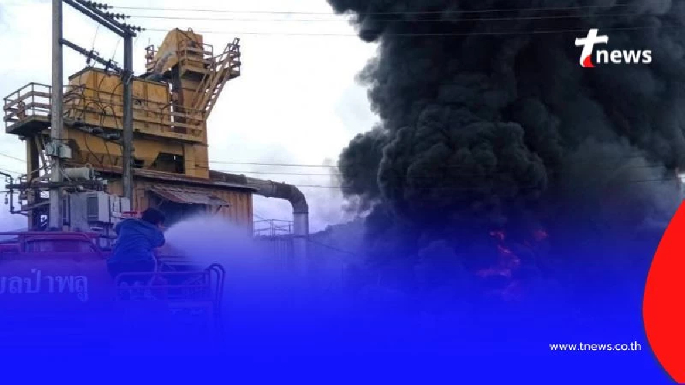 ไฟไหม้ถังน้ำมันโรงงานก่อสร้างที่ลำพูน เบื้องต้นพบผู้เสียชีวิต