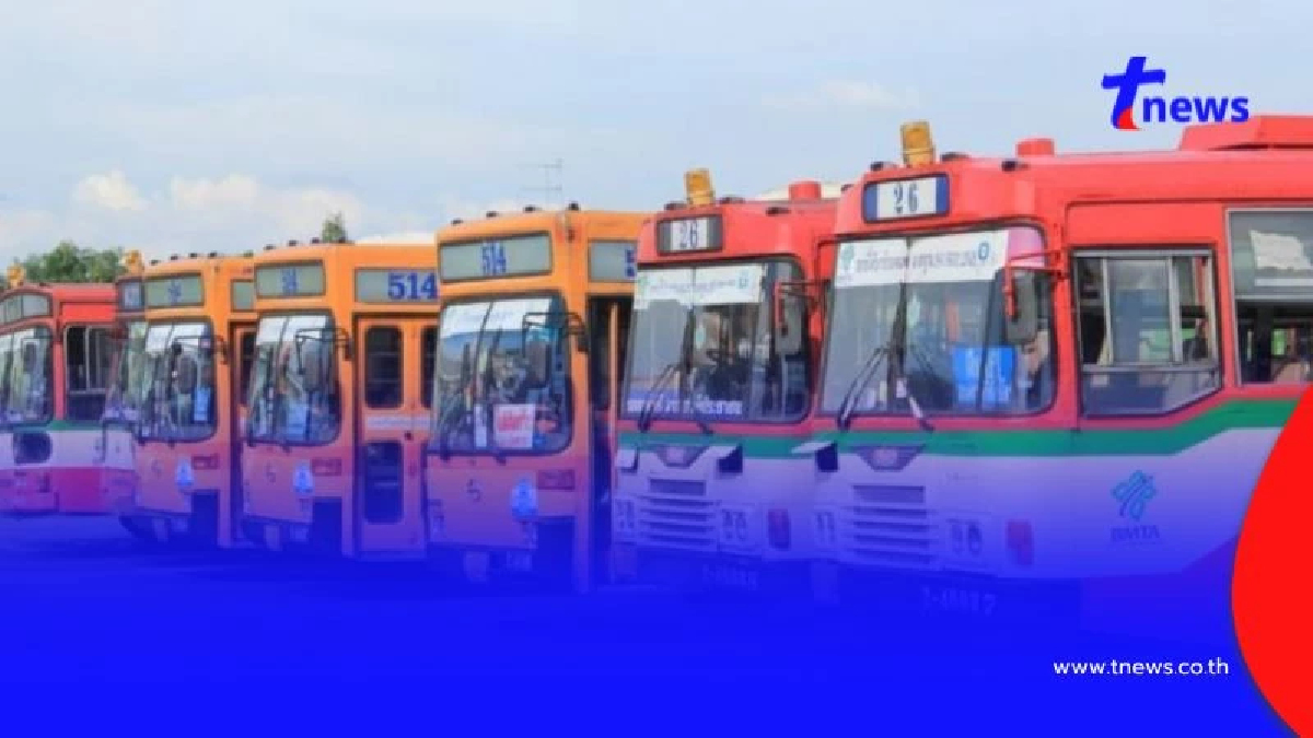 ขสมก. ประกาศเปลี่ยนเส้นทาง 5 สายรถเมล์ เลี่ยงถนนสามเสนทรุดตัว