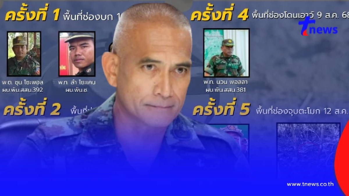 "เสธ.เบิร์ด เปิดให้ดูชัดๆโฉมหน้าทหารเขมร สั่งวางทุ่นระเบิด 6 รอบ