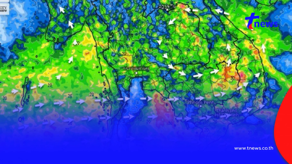 เตือนมรสุมกำลังแรง 46 จังหวัด ฝนเพิ่มขึ้น ฝนตกหนักถึงหนักมาก