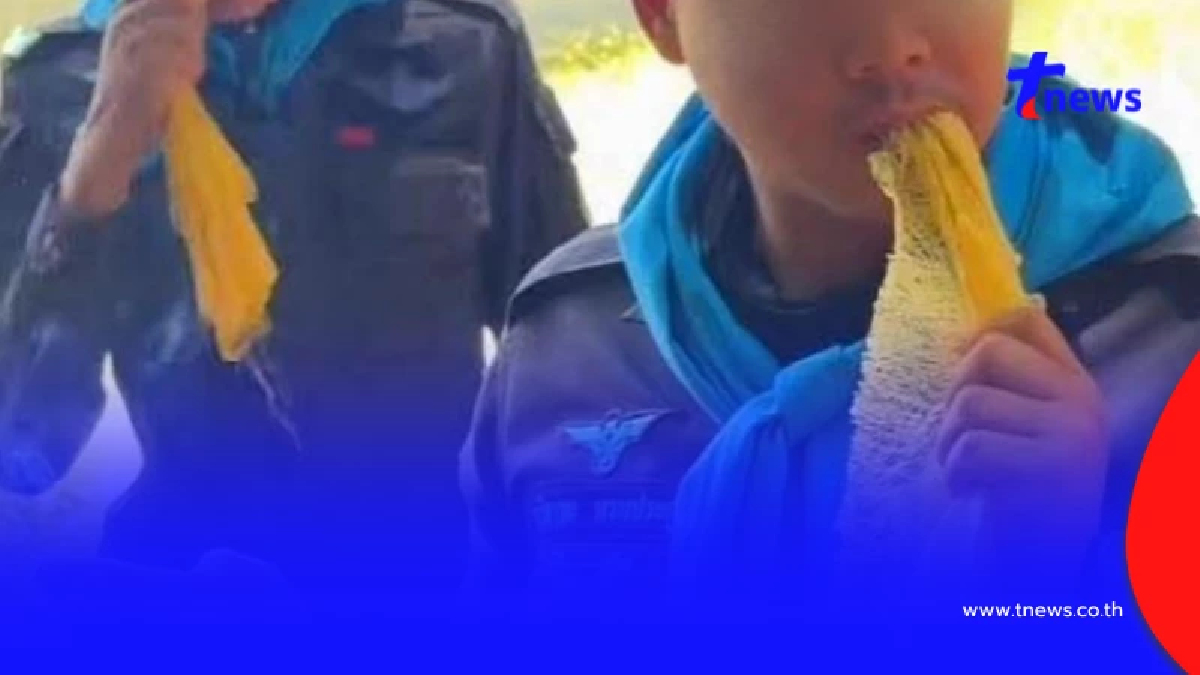 รู้แล้วสิ่งที่ทหารกำลังกิน ไม่ใช่ผ้าห่ม ถึงว่าอร่อยทั้งค่าย