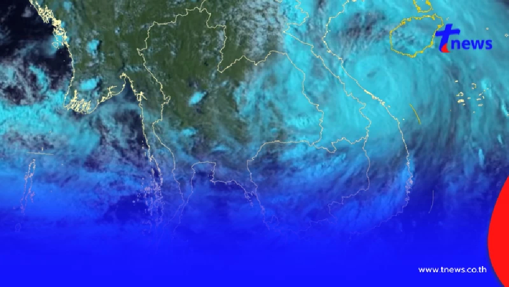 เปิดถ่ายดาวเทียม พายุไต้ฝุ่น "บัวลอย"เข้าใกล้ชายฝั่งเวียดนาม