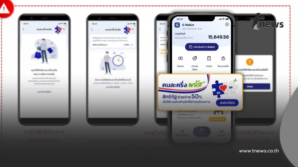 "คนละครึ่งพลัส" ใช้สิทธิผ่านแอปฯ เป๋าตัง ขึ้นข้อความแบบนี้คืออะไร