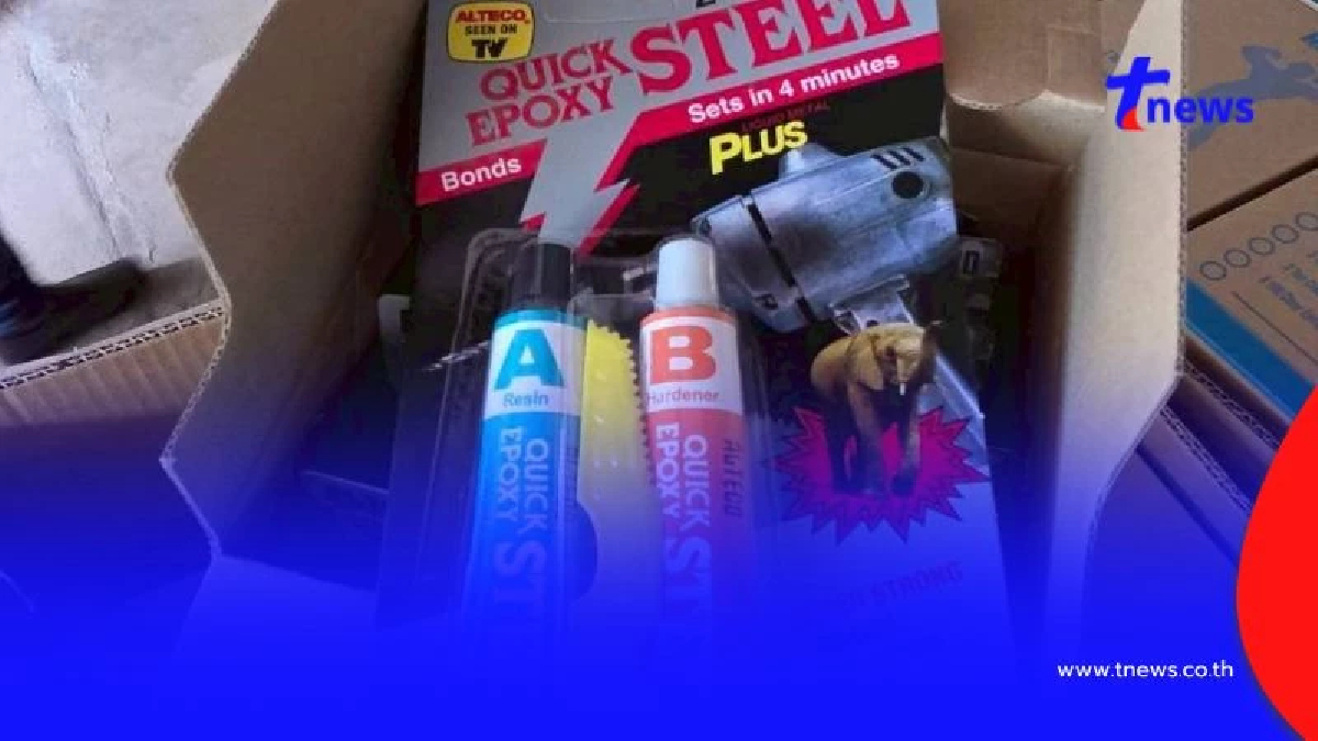 CIB ทลายแหล่งปลอมกาวตราช้าง ยึดของกลางกว่า 21,894 ชิ้น