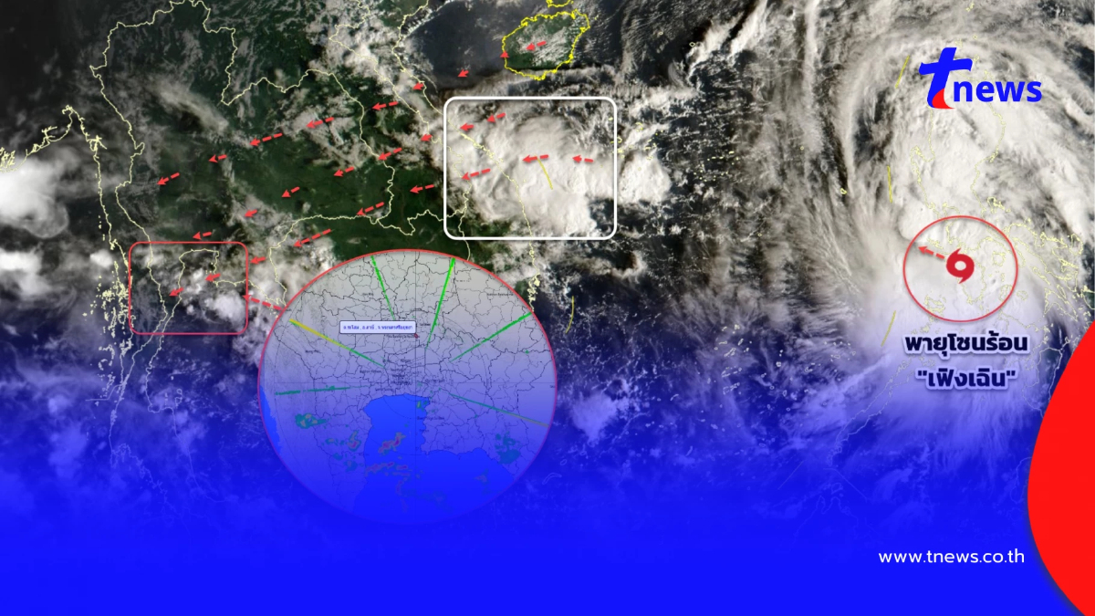 เส้นทางพายุโซนร้อน "เฟิงเฉิน" กำลังเคลื่อนตัว กระทบไทยหรือไม่