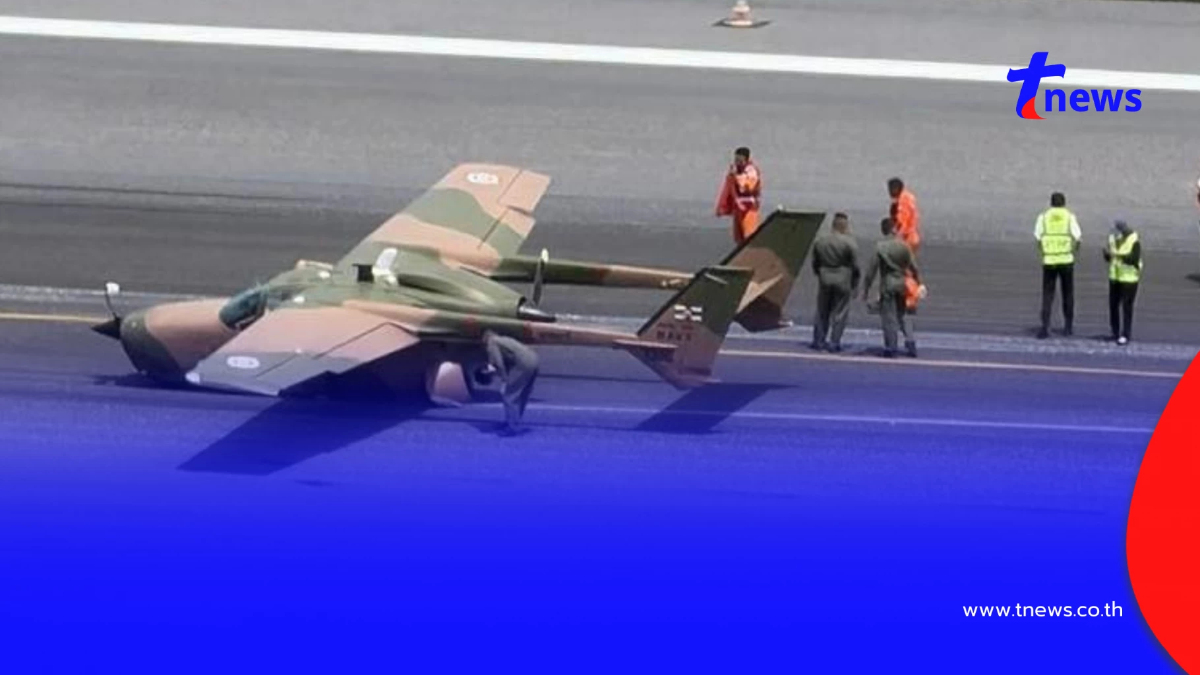 เปิดเลขเครื่องบิน Cessna กองทัพเรือ ขัดข้องขวางรันเวย์ที่ภูเก็ต