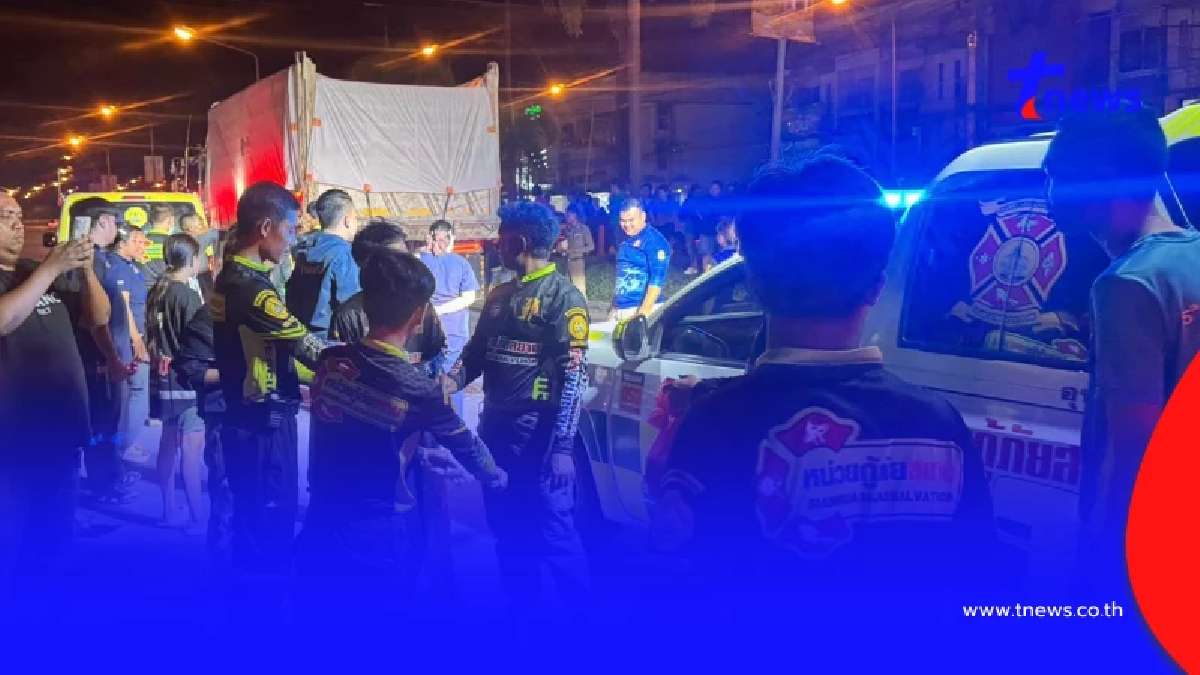 สลดใจ รถบรรทุกพ่วงชน จยย.ออกจากรพ. ลูกดับ แม่รอดหวุดหวิด