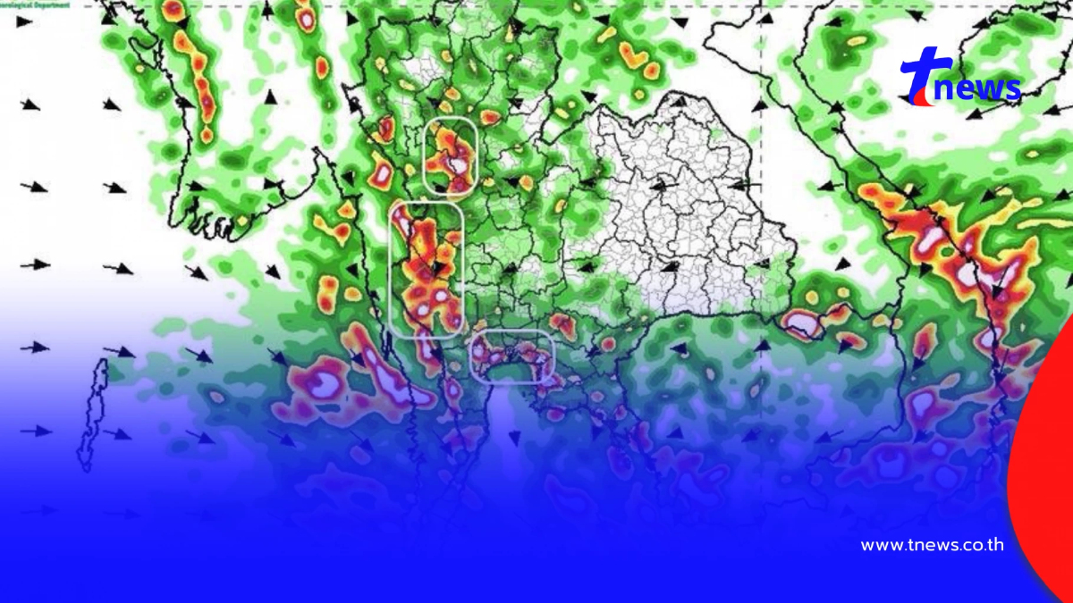 เตือนร่องมรสุม 9 - 14 ต.ค. เช็ก 3 ภาค เจอฝนตกหนัก ระวังน้ำท่วมฉับพลัน
