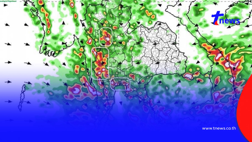 เตือนร่องมรสุม 9 - 14 ต.ค. เช็ก 3 ภาค เจอฝนตกหนัก ระวังน้ำท่วมฉับพลัน