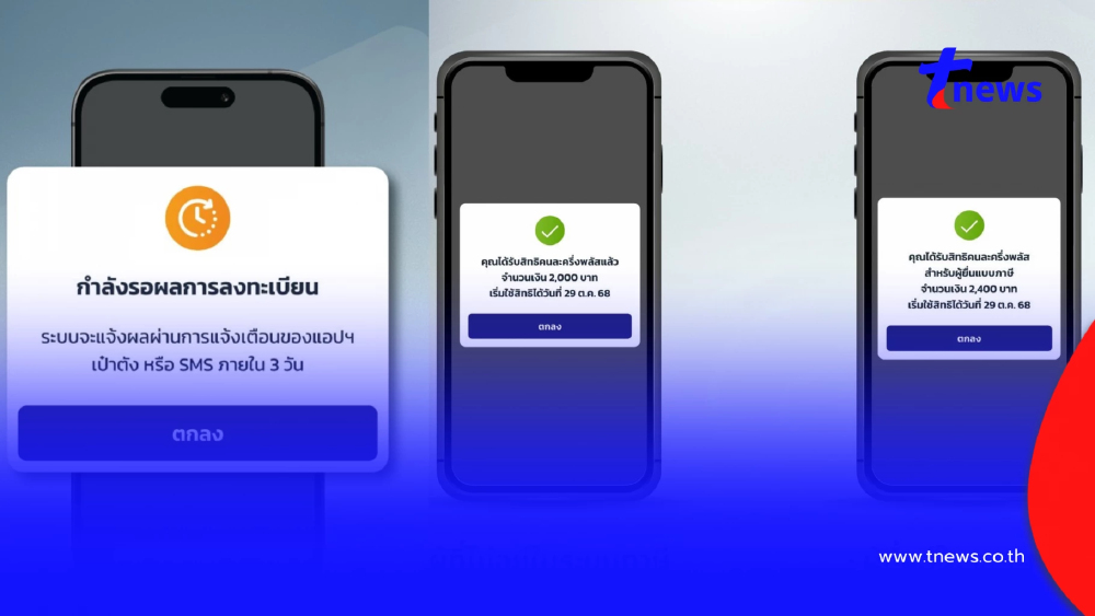 "คนละครึ่งพลัส" เช็กเลยขึ้นข้อความแบบนี้ ได้-ไม่ได้รับสิทธิ