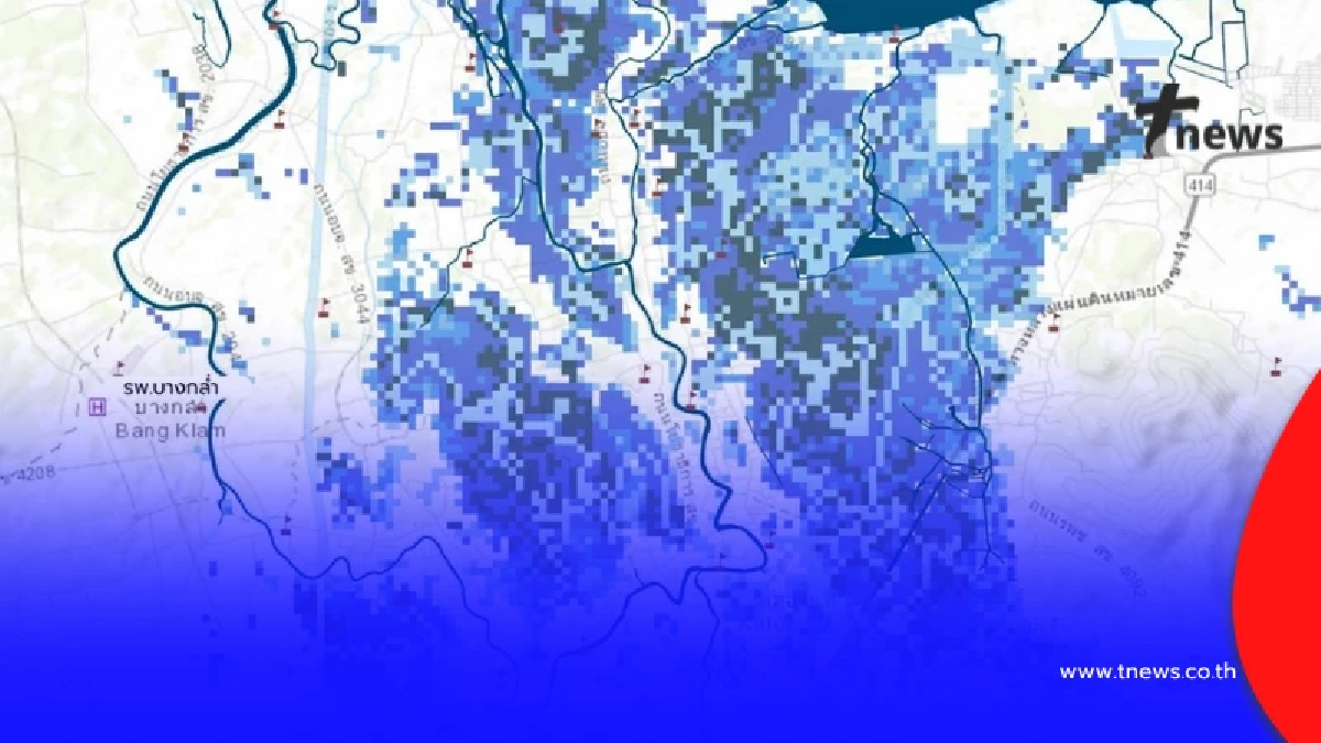 น้ำท่วมหาดใหญ่ ระดับวิกฤต สูงสุดเกิน 4 เมตร GISTDA เปิดภาพดาวเทียม