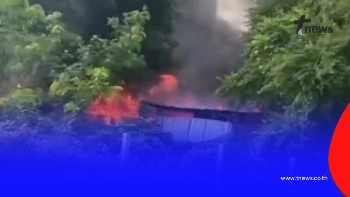 เหตุเพลิงไหม้แคมป์คนงาน ซอยศรีนครินทร์ 55 ล่าสุดสามารถควบคุมเพลิงไว้ได้