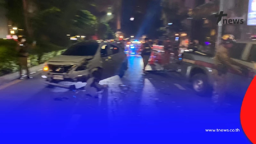 หนุ่ม 27 หันคุยเพื่อนเสี้ยววิ ซิ่งชนรถตร.คาด่าน จับเป่ารู้เรื่อง