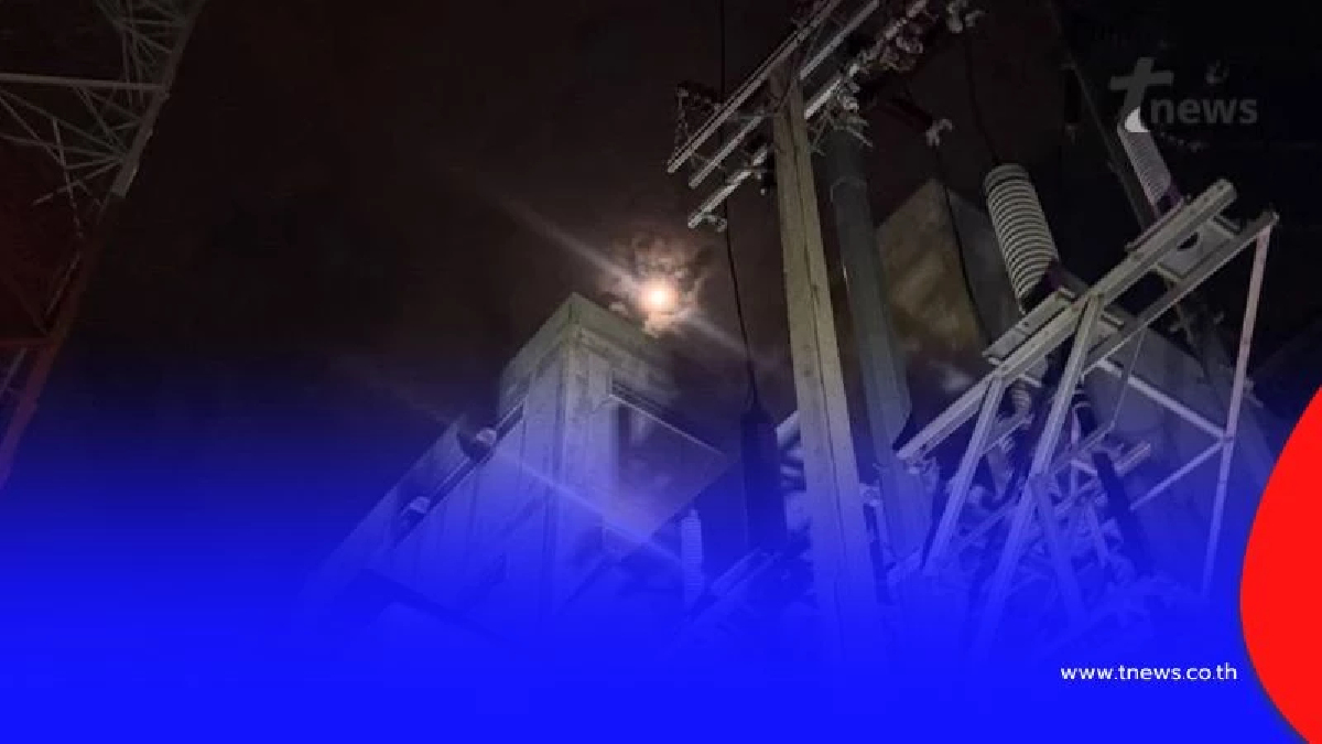 เกิดเหตุเพลิงไหม้ภายในการไฟฟ้านครหลวง สถานีย่อย ศรีครินทร์ 16