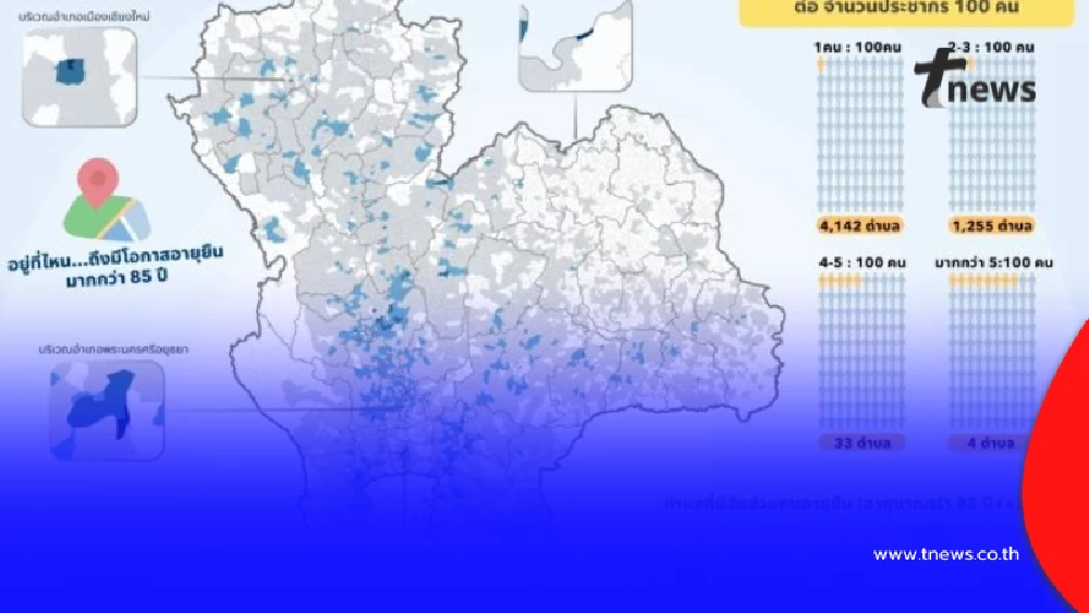 เปิดพื้นที่ตำบลไหน อายุยืนที่สุดในไทย ที่พบคนอายุ 85 ปีขึ้นไป