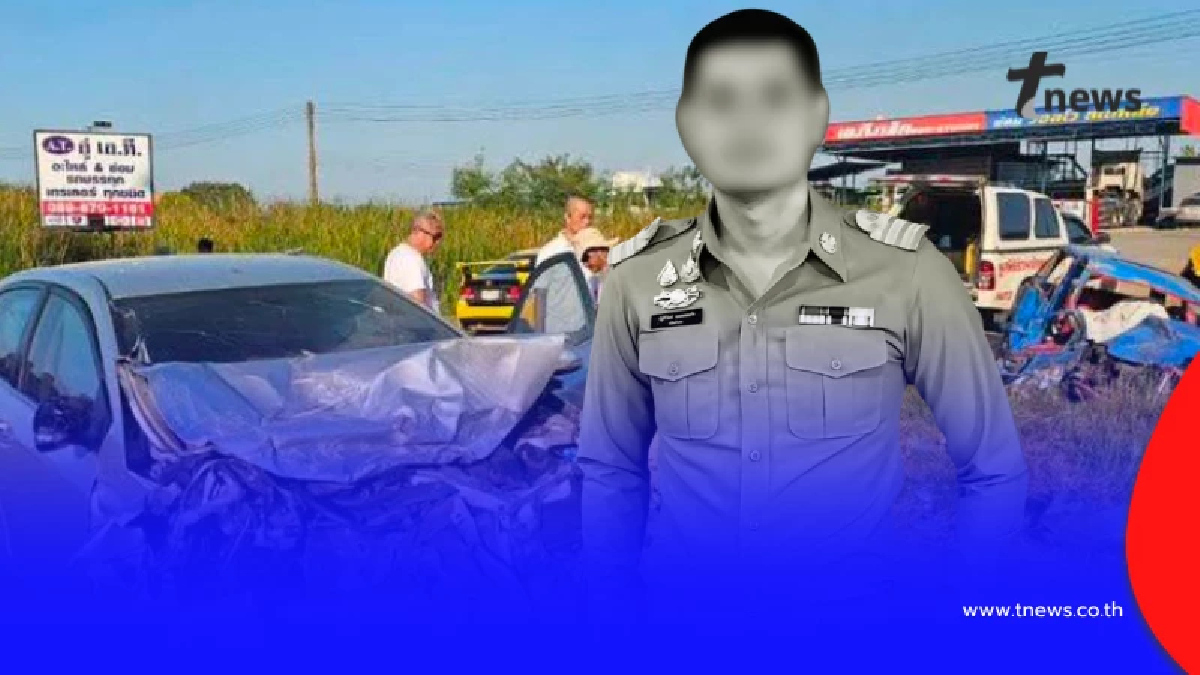 ปลัดหนุ่มอนาคตไกล ขับรถไปร่วมงานแต่ง อส. ถูกเก๋งข้ามเลนประสานงาดับ